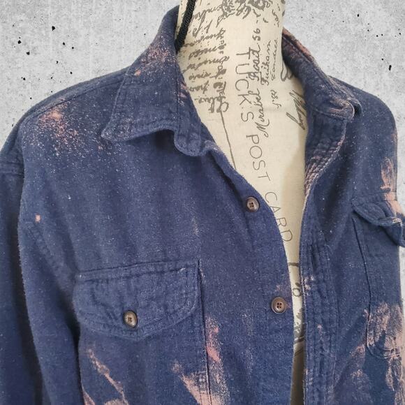 Free Spirited Boss Babe Custom Upcycled Flannel Shirt Shacket, Medium - Picture 5 of 10